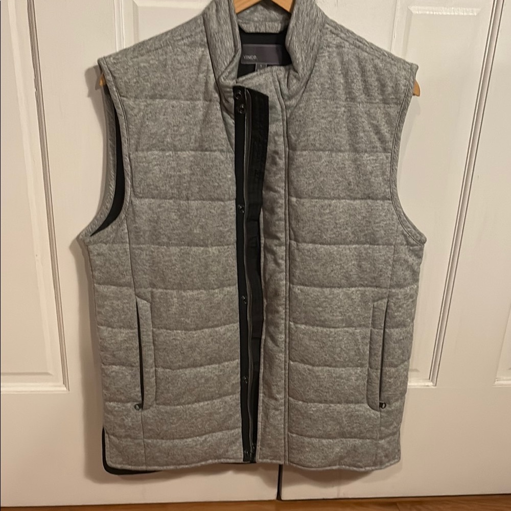 Men's Gray Quilted Vest